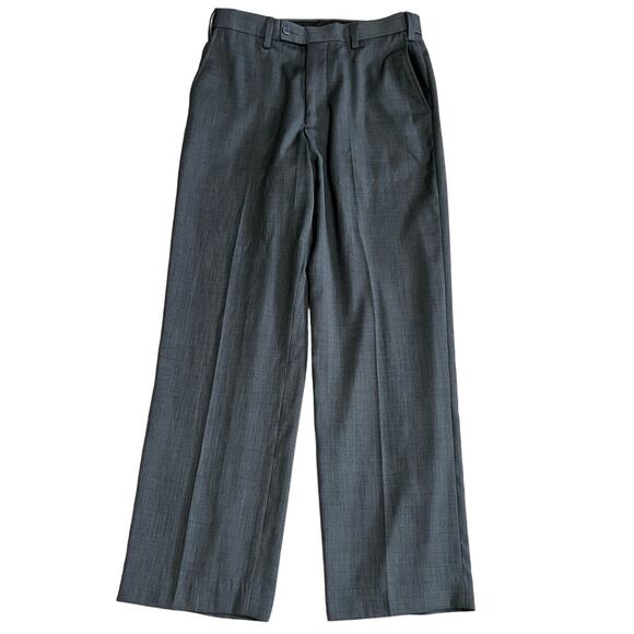 David Taylor Collection Subtle Flat Front Gray Dress Pants, Size 32x30 - Picture 1 of 8